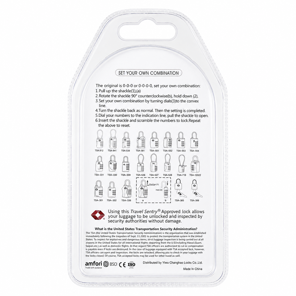 CJSJ TSA-331 Travel Sentry 3-Digit Combination Luggage Lock – Silver