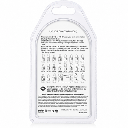 CJSJ Travel Sentry Approved 3-Digit Combination Luggage Padlock – Blue