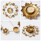 Gold Metal Lotus Tealight Candle Holder Wall Decor | US Stores