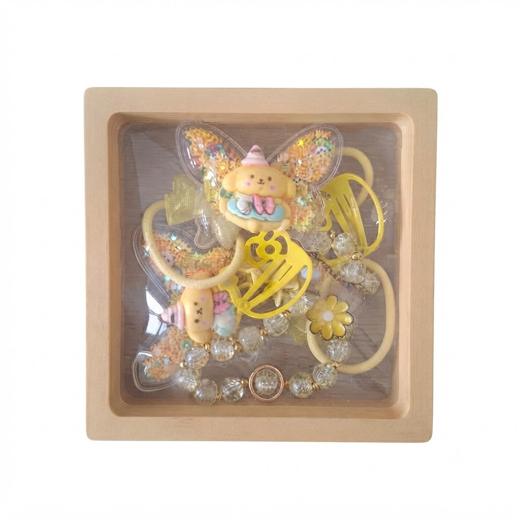 Sanrio Pompompurin Hair Accessories and Jewelry Gift Set
