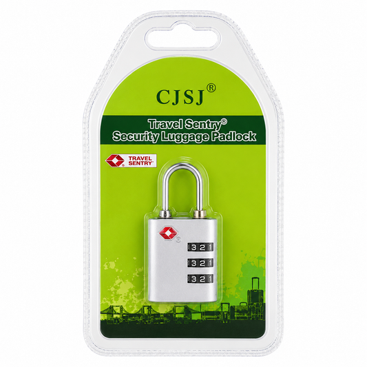 CJSJ TSA-331 Travel Sentry 3-Digit Combination Luggage Lock – Silver