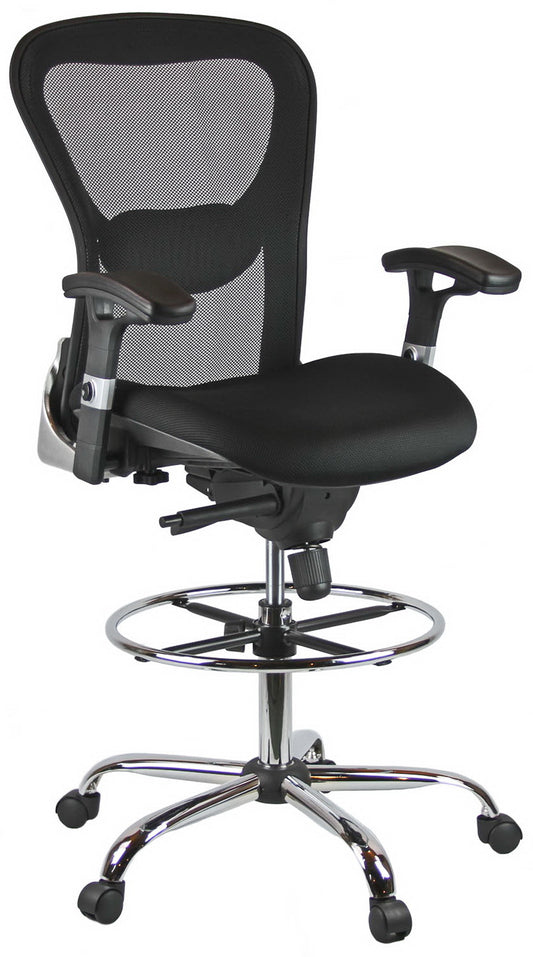 Harwick Deluxe Mesh Drafting Stool with Arms