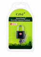 CJSJ Travel Sentry Security Luggage Padlock in its original retail blister packaging, featuring a black padlock with a silver shackle and keys on a bright green and white card.