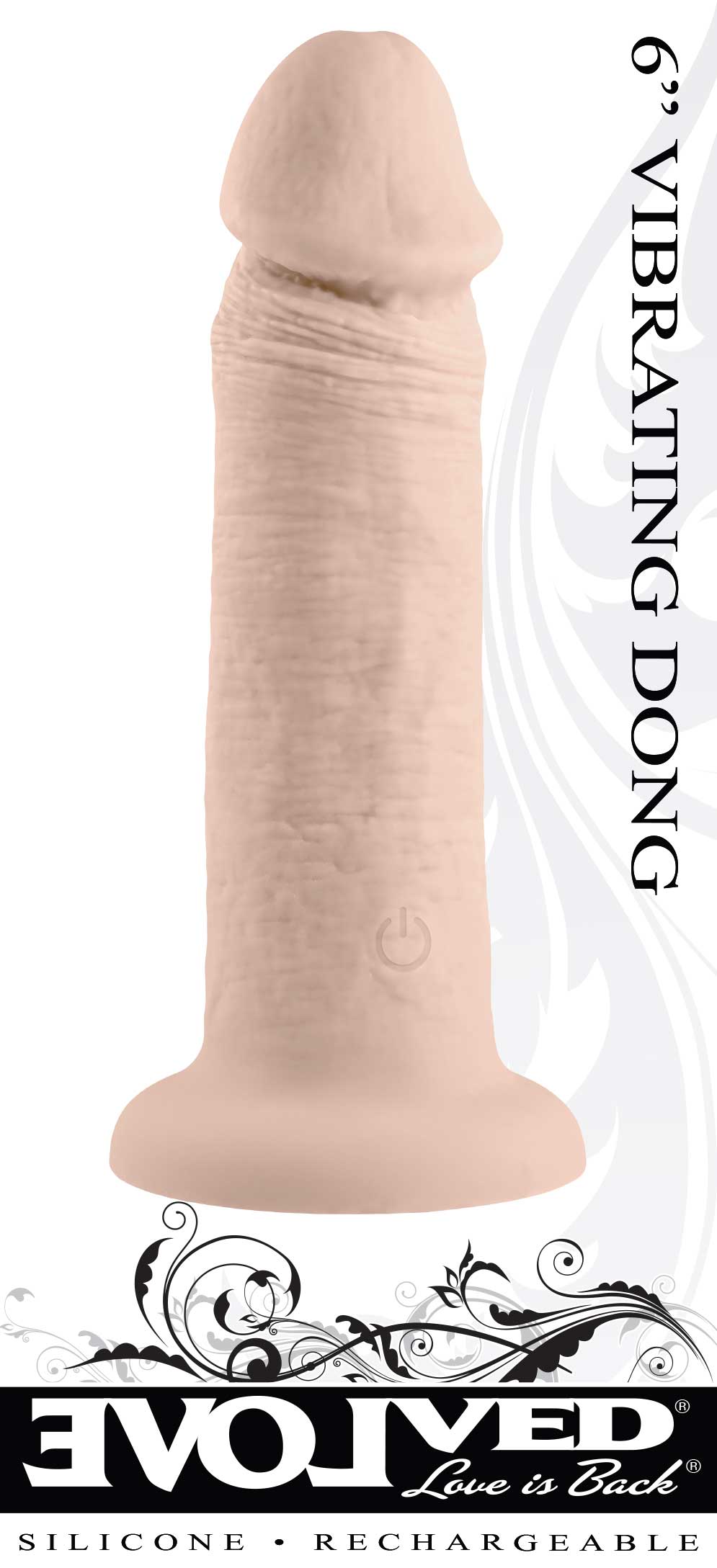 6 Inch Girthy Vibrating Dong - Dark