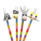 DIY Puzzle Pencil Mate Set – 3 Building Block Pencils with Animal Toppers