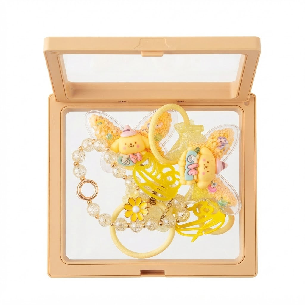 Sanrio Pompompurin Hair Accessories and Jewelry Gift Set