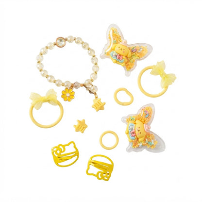 Sanrio Pompompurin Hair Accessories and Jewelry Gift Set