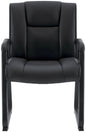 Premium Top Grain, Genuine Leather Waiting Room Chair with Sled Base
