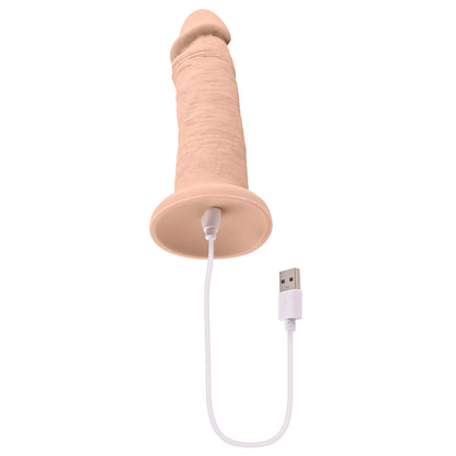 6 Inch Girthy Vibrating Dong - Dark