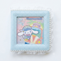 Sanrio Cinnamoroll Pearl Lace Square Journal – 148x148mm PU Leather Notebook (80 Sheets)