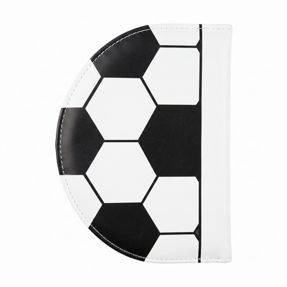 Soccer Ball D-Shaped Half-Moon Notebook (Blank / Lined)