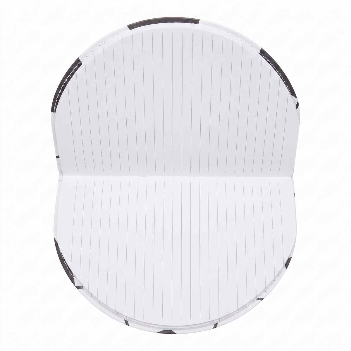 Soccer Ball D-Shaped Half-Moon Notebook (Blank / Lined)