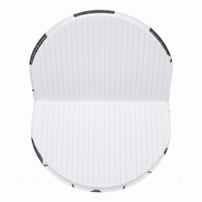 Soccer Ball D-Shaped Half-Moon Notebook (Blank / Lined)