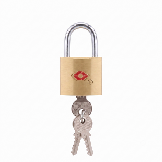 CJSJ Travel Sentry Key Luggage Padlock with 2 Keys – Gold