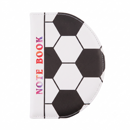Soccer Ball D-Shaped Half-Moon Notebook (Blank / Lined)