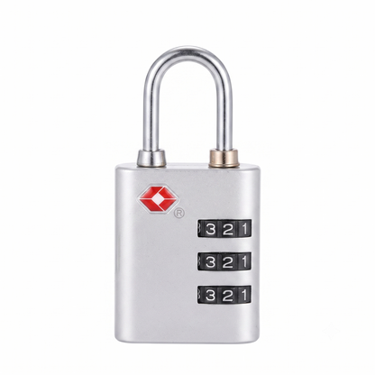 CJSJ TSA-331 Travel Sentry 3-Digit Combination Luggage Lock – Silver