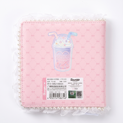 Sanrio Hello Kitty Lace Window Square Notebook – Kawaii PU Leather Journal