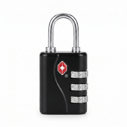 CJSJ Travel Sentry TSA-Accepted 3-Digit Combination Luggage Lock – Black