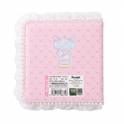 Sanrio My Melody Lace-Trimmed Square PU Journal
