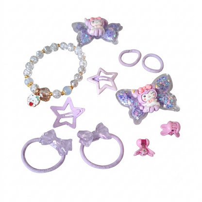 Hair Clips for Girls Kids Cute Hair Clips & Pins Set for Baby & Small Girls, Birthday Gift Items & Hair Accessories (Random Colors & Designs)