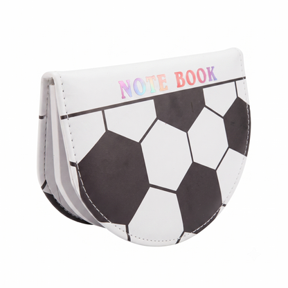 Soccer Ball D-Shaped Half-Moon Notebook (Blank / Lined)