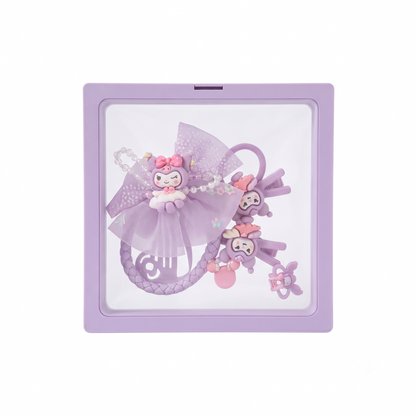 Hair Clips for Girls Kids & Teens – Cute Hair Accessories & Pins Set with Bow Scrunchie, Styling Kit & Transparent Display Box – Birthday Gift Items