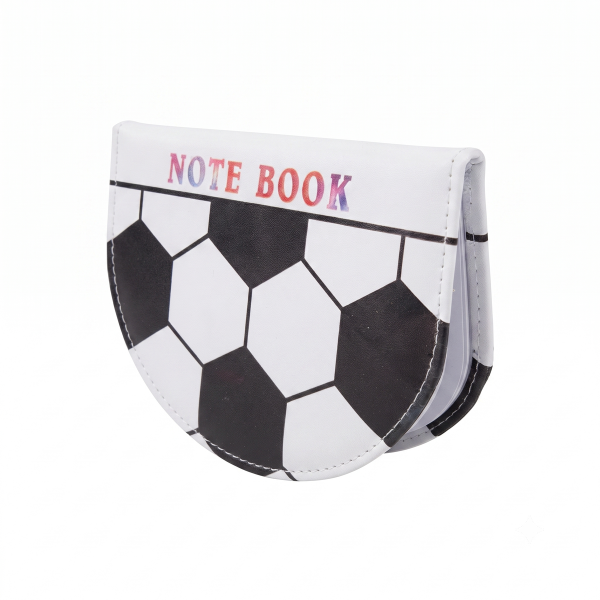 Soccer Ball D-Shaped Half-Moon Notebook (Blank / Lined)
