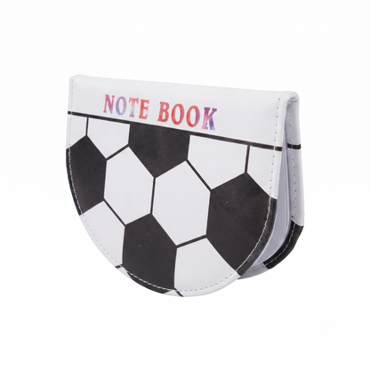 Soccer Ball D-Shaped Half-Moon Notebook (Blank / Lined)