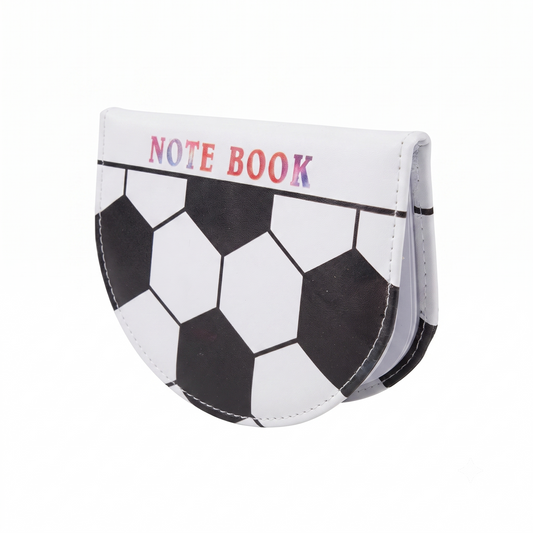 Soccer Ball D-Shaped Half-Moon Notebook (Blank / Lined)