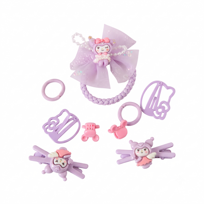Hair Clips for Girls Kids & Teens – Cute Hair Accessories & Pins Set with Bow Scrunchie, Styling Kit & Transparent Display Box – Birthday Gift Items