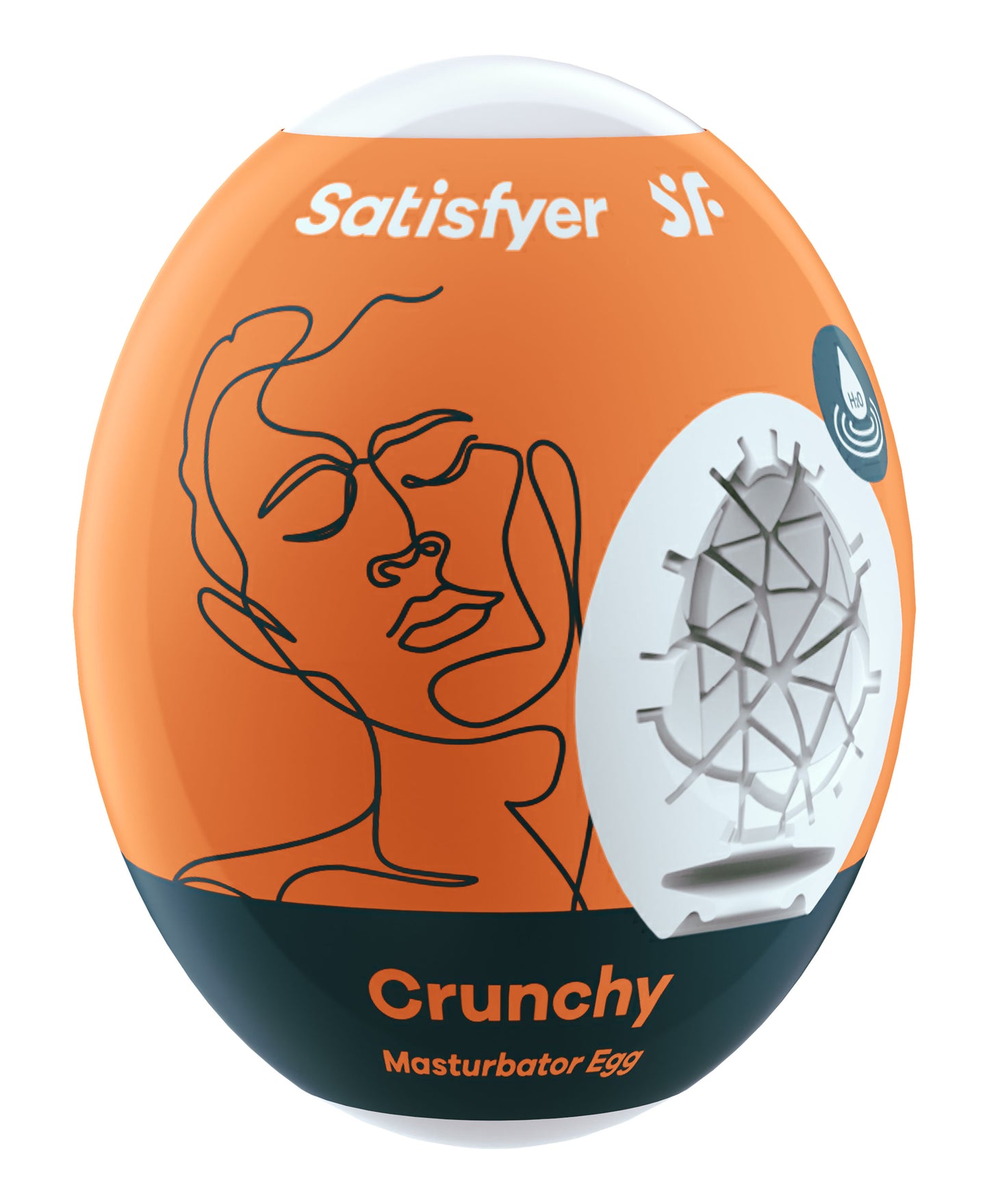 3 Pc Set Masturbator Egg - Crunchy - Orange