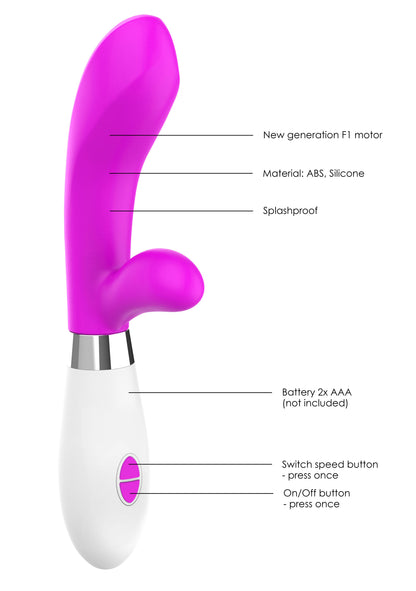 Achilles - Ultra Soft Silicone - 10 Speeds - Fuchsia