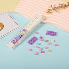 DIY Puzzle School Ruler – 15cm Building Block Modular Interlocking Scale for Kids