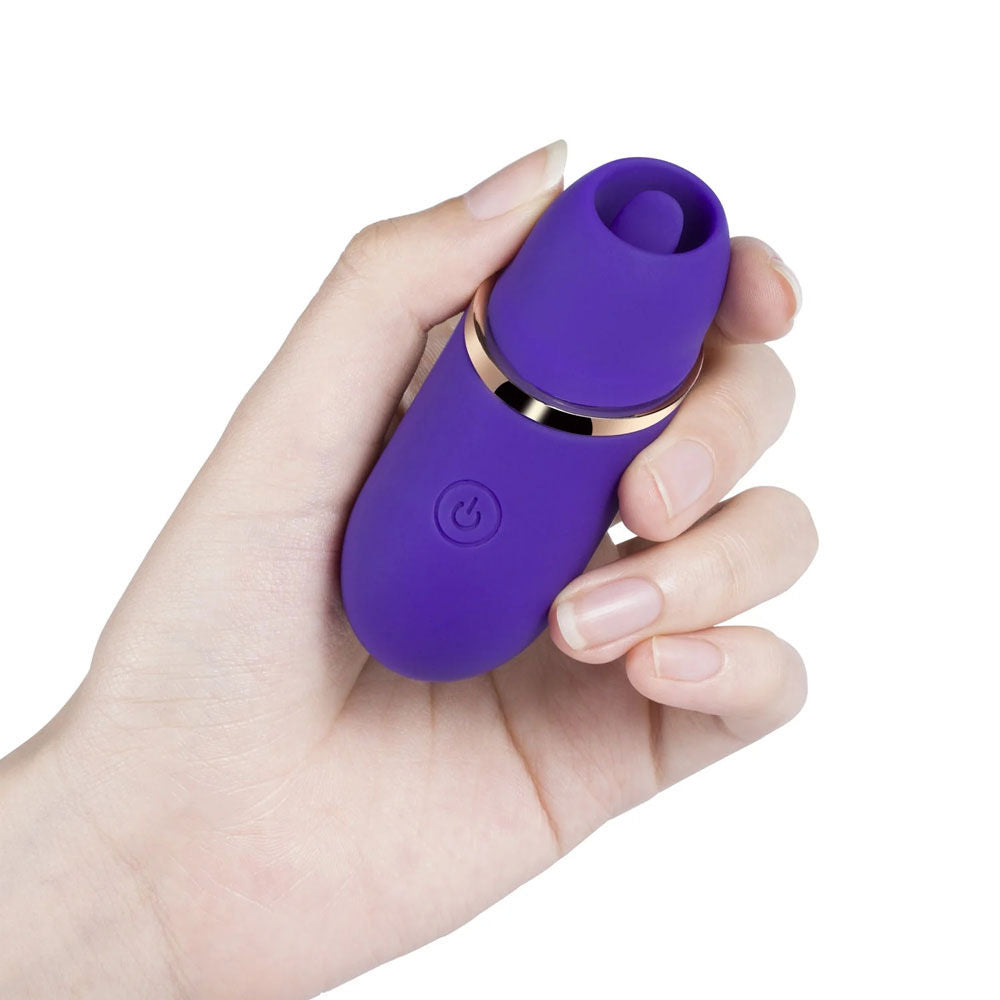 Abby - Mini Clit Licking Vibrator Tongue Sex Toy  - Purple