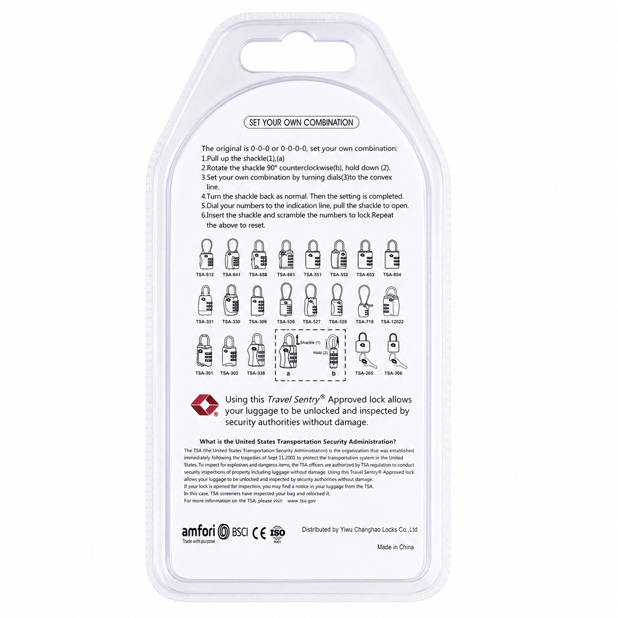 CJSJ Travel Sentry TSA-Approved 3-Digit Combination Luggage Padlock – Red
