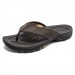 Mens Thong Sandals Indoor and Outdoor Beach Flip Flop Dark Brown (Size 12)