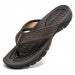 Mens Thong Sandals Indoor and Outdoor Beach Flip Flop Dark Brown (Size 13)