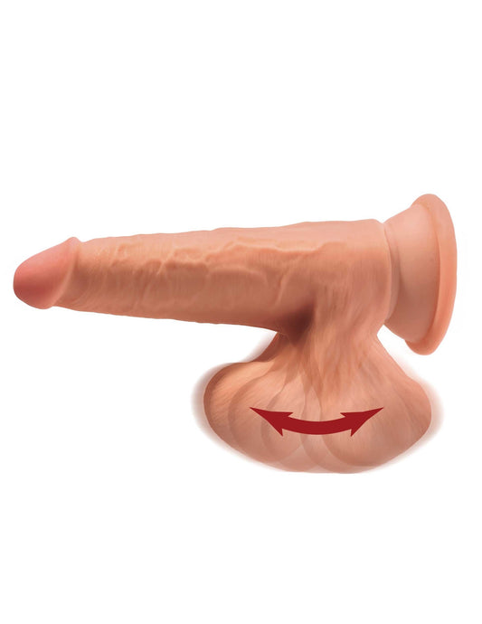 7 Inch Triple Density Cock With Swinging Balls -  Tan